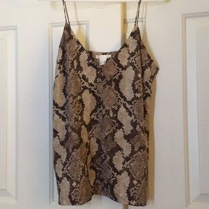 Snake print sleeveless top